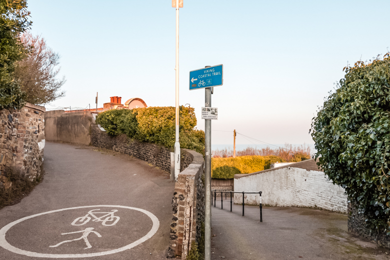 Cycle path near the Viking Bay, Broadstairs - Margate to Broadstairs walk