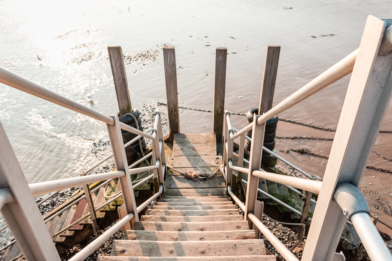 Stairs at the Broadstairs Pier - Margate to Broadstairs walk