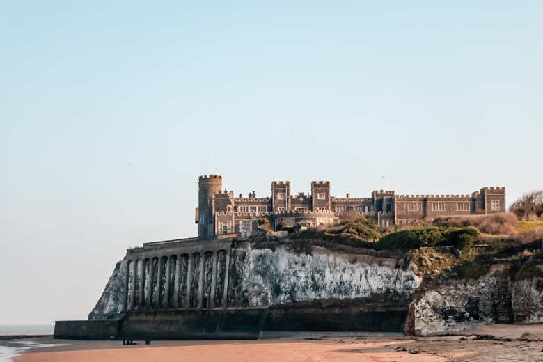 View of the Kingsgate Castle from Kingsgate Bay beach - Margate to Broadstairs walk