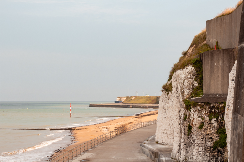 View of the Walpole Bay from above, from the stairs near The Oval Bandstand, Cliftonville - Margate to Broadstairs walk, things to do in Thanet