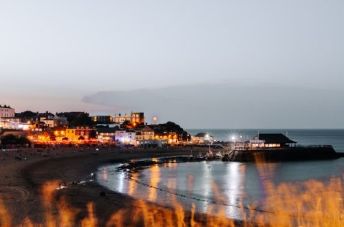 Viking Bay and Broadstairs Pier at night - featured photo for things to do in Thanet