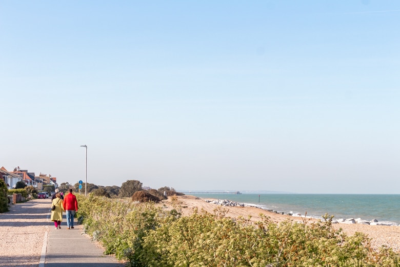 View of the Deal Pier from the distance - walk from Dover to Deal