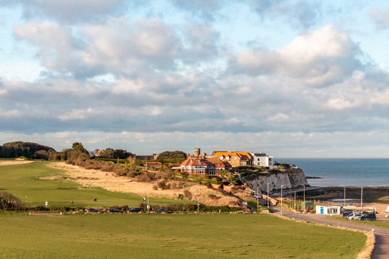 View of the Kingsgate Castle and the area around it - walk from Ramsgate to Margate