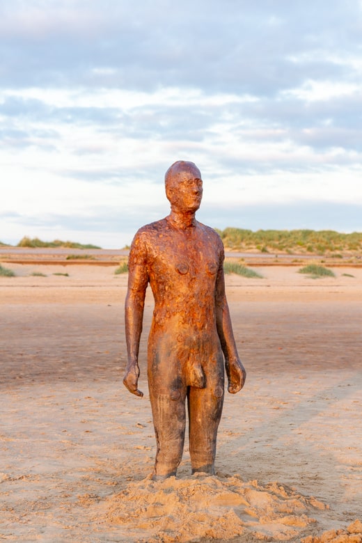 Crosby Beach, the nearest beach to Liverpool - Sculpture, Another Place by Anthony Gormley