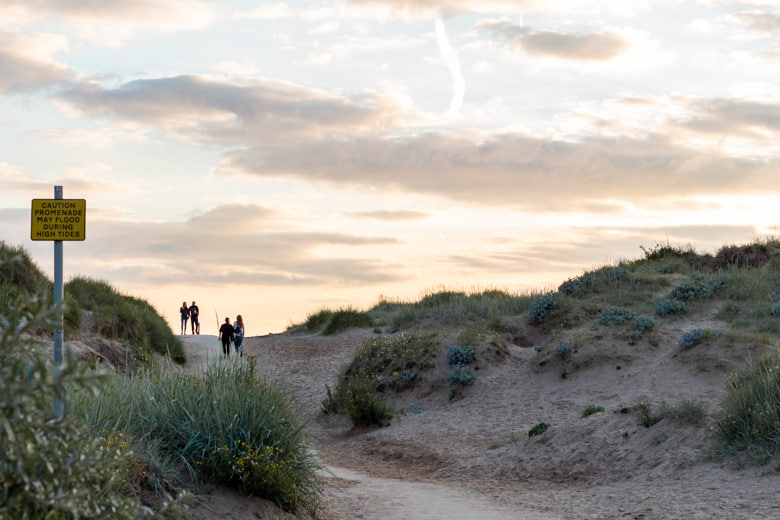 Crosby Beach, the nearest beach to Liverpool - sand dunes between Marine Lake and Crosby Beach